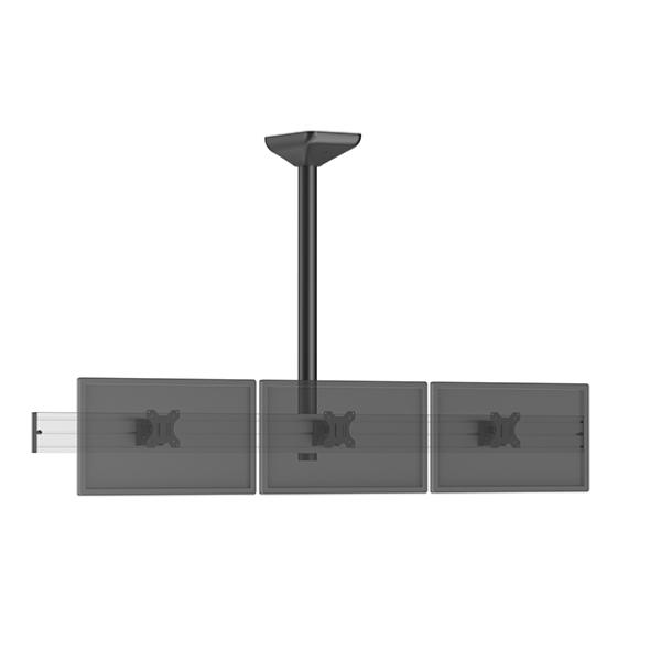 Support plafond pour 3 ecrans TV de 32 pouces , hauteur 100 cm