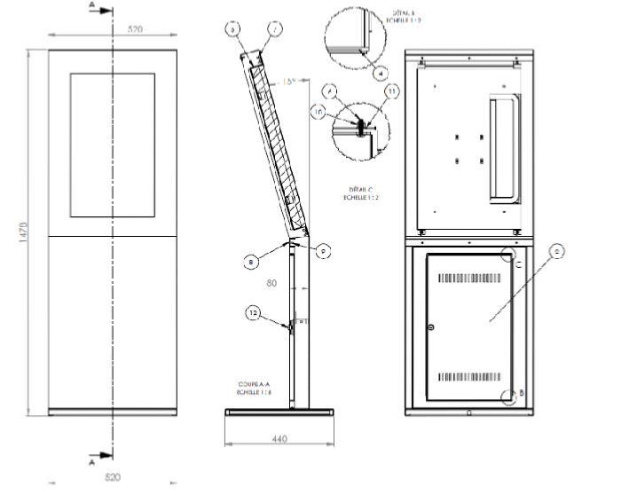 totem video, borne video tactile 