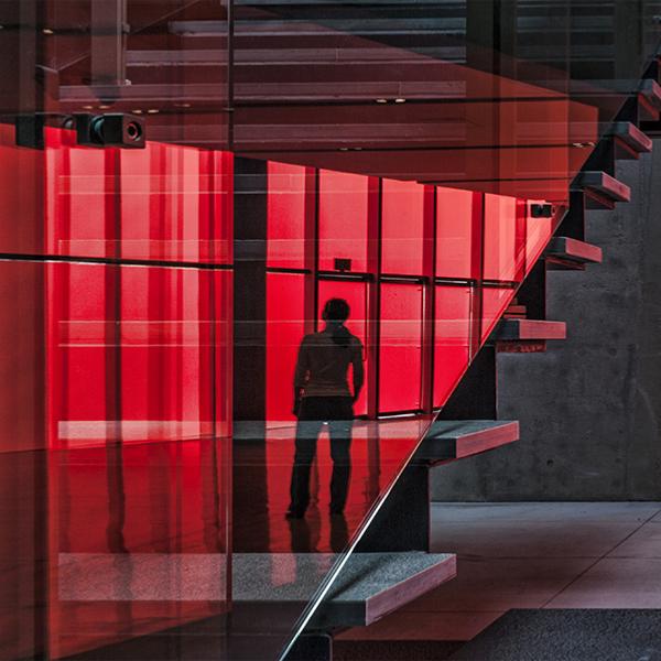 Film adhésif  rouge transparent, largeur 152 cm , longueur à partir de 2 m