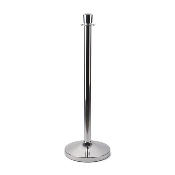 Poteau de guidage chromé pour cordon , hauteur 987 mm