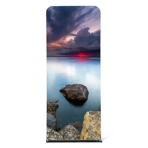 Totem publicitaire impression toile tendue textile recto ou recto verso , format 100 x 200 cm 