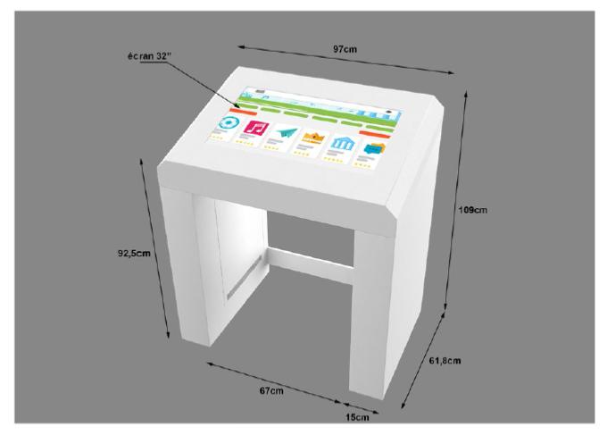 totem video, borne video tactile pmr