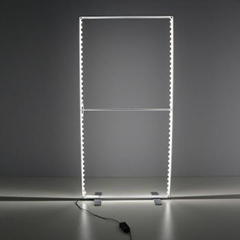 totem lumineux double face toile tendue 