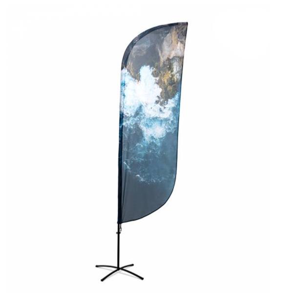 Drapeau publicitaire personnalisé PADDLE, impression recto , hauteur total 192 cm
