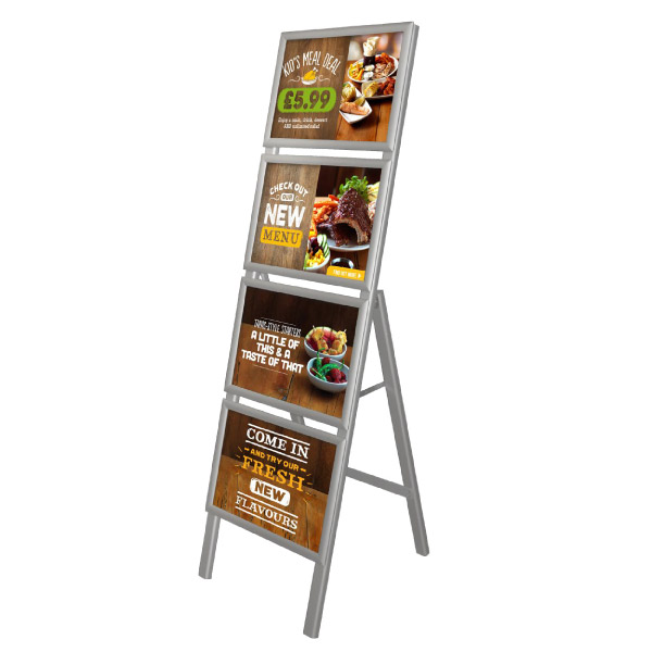 Stop trottoir publicitaire 450 x 1530 mm, 4 x A3