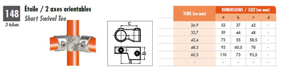 raccord tubulaire pour structure tubulaire
