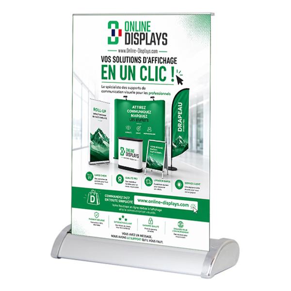 Mini roll up publicitaire, impression recto sur toile pvc , format A4