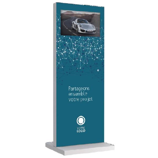 Totem video ecran 22 pouces, hauteur 1640 mm