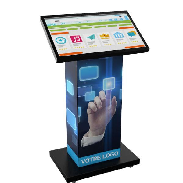 Borne video tactile ecran 32 pouces , hauteur 1180 mm
