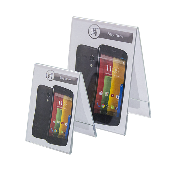 Porte etiquette de bureau double , differents formats portrait, lot de 10 unités 