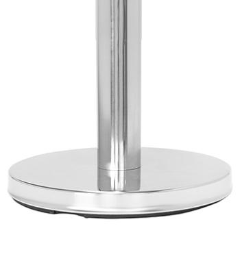 poteau de guidage chromé sangle noir lot de 2