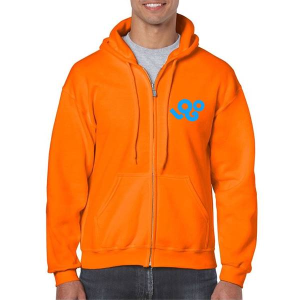 Sweat personnalisé homme ,capuche , 50% coton 270 g , ouverture  integrale zip, taille jusqu'au 5XL, impression quadri