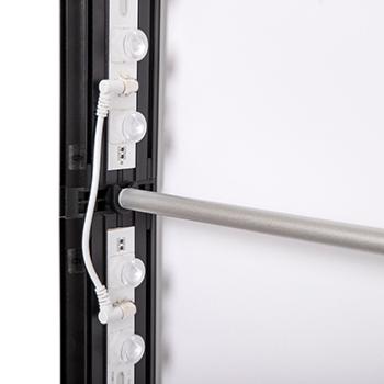 totem lumineux double face toile tendue 