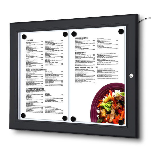 Vitrine d'affichage sécurisée , alu noir pour exterieur et sans eclairage