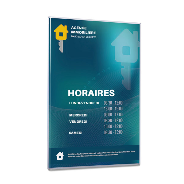 Porte de porte fixation vis ou adhesif en plexi 