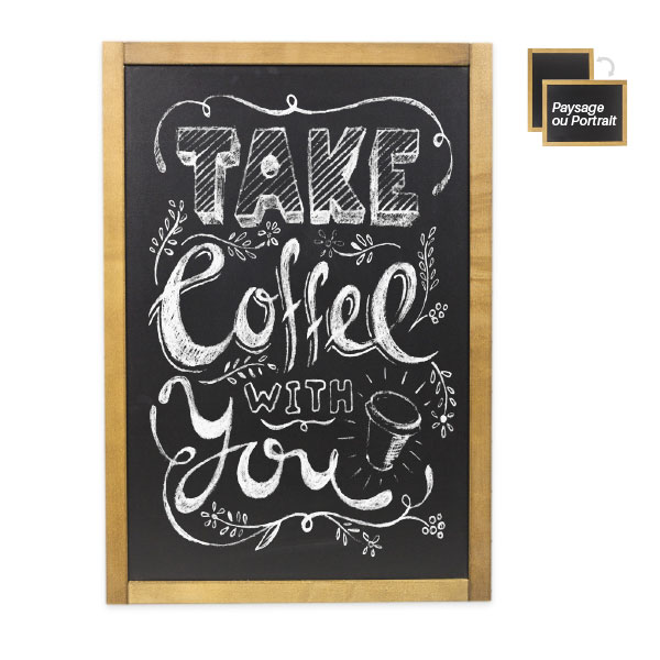 Tableau ardoise mural bois clair differents formats