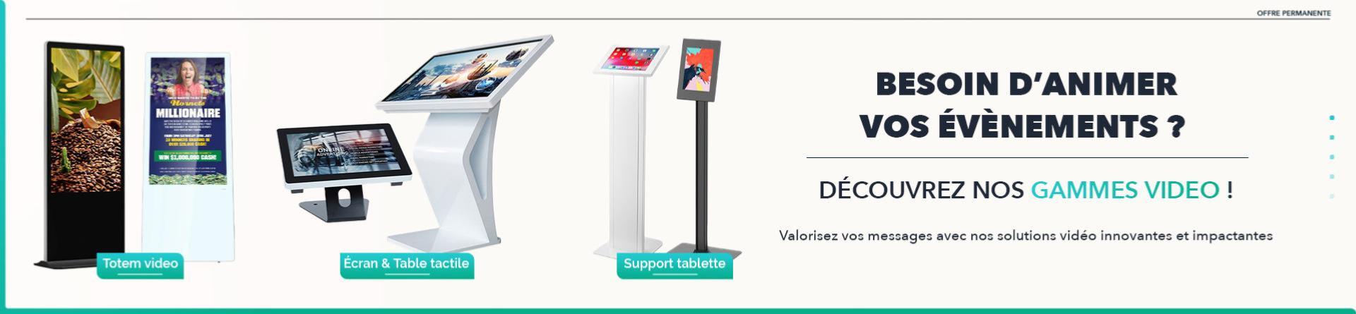 totem video, borne tactile 